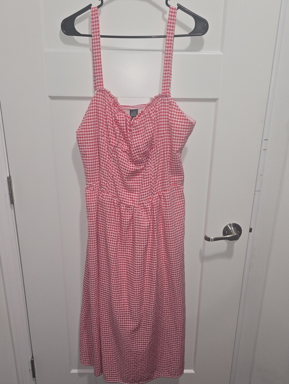 wild fable Red And White Gingham Midi Dress